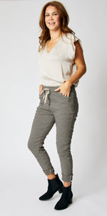 Crisscross Pattern Italian Pants