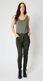 Crisscross Pattern Italian Pants