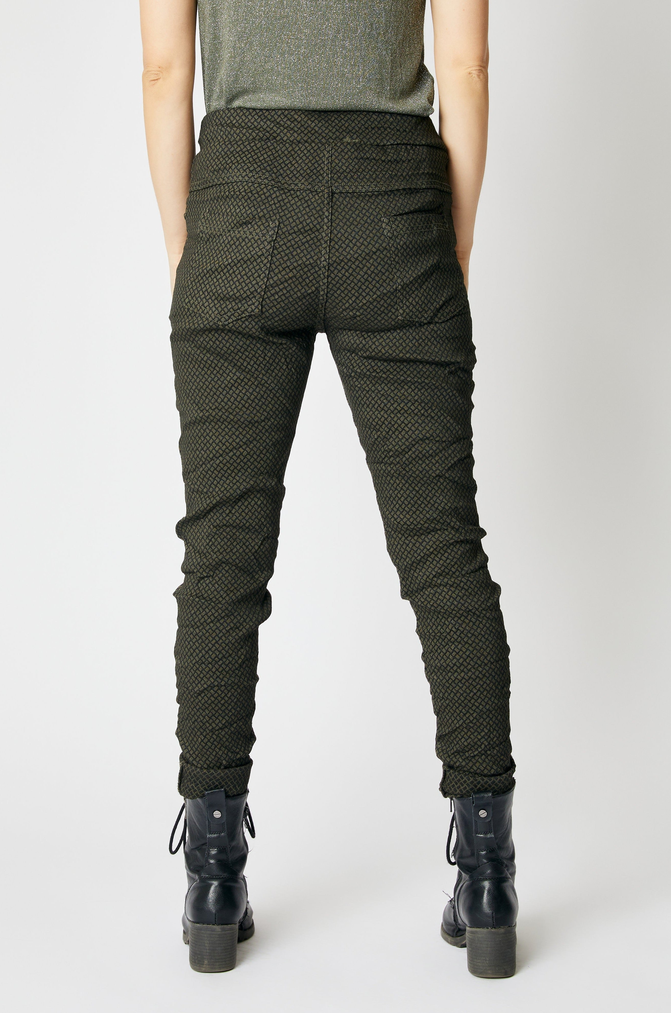 Crisscross Pattern Italian Pants