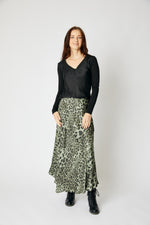 Bias Cut Leopard Skirt (5 Colors)