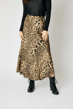 Bias Cut Leopard Skirt (5 Colors)