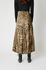 Bias Cut Leopard Skirt (5 Colors)