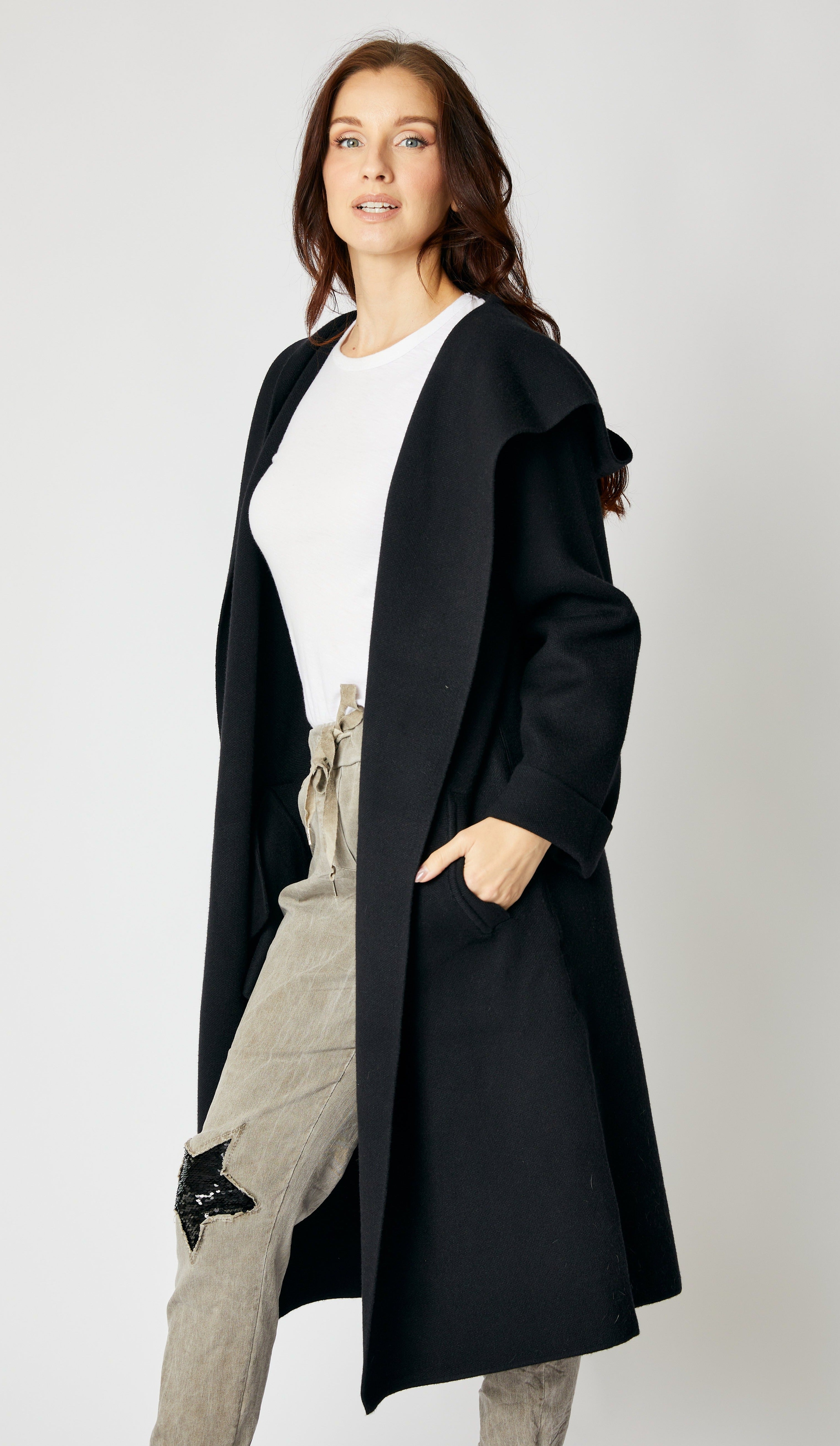 Hooded Sweater Coat