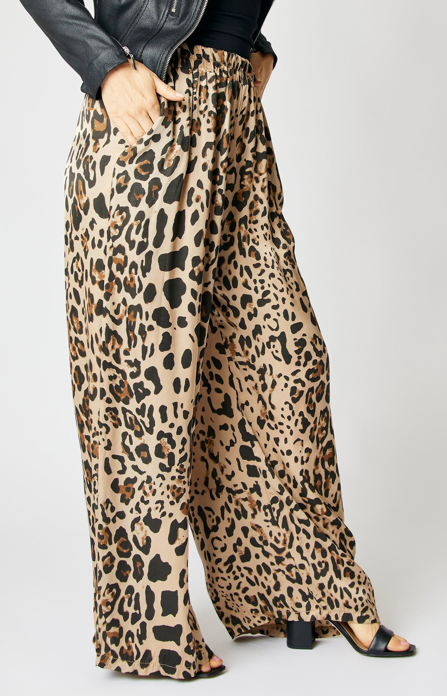 Leopard Satin Pants