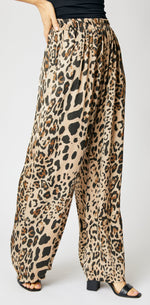 Leopard Satin Pants