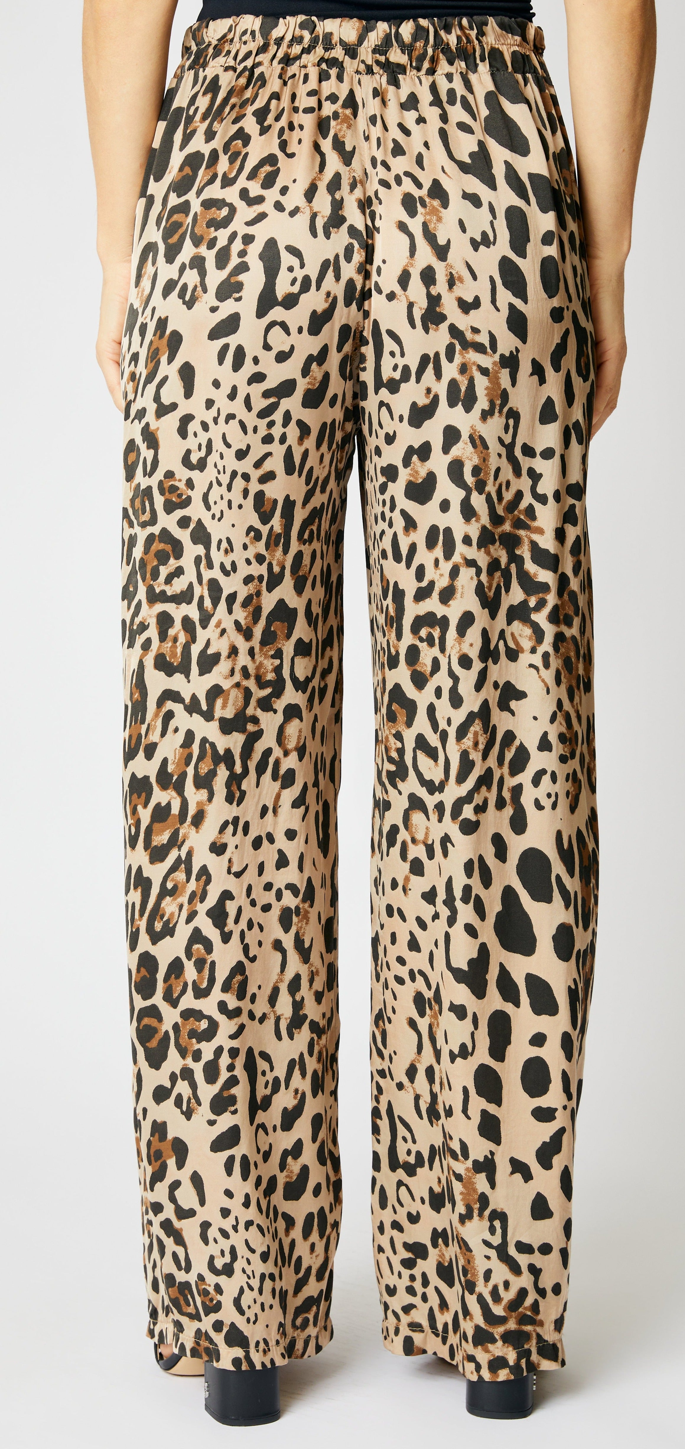 Leopard Satin Pants