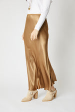 Bias Cut Satin Skirt