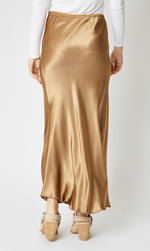 Bias Cut Satin Skirt