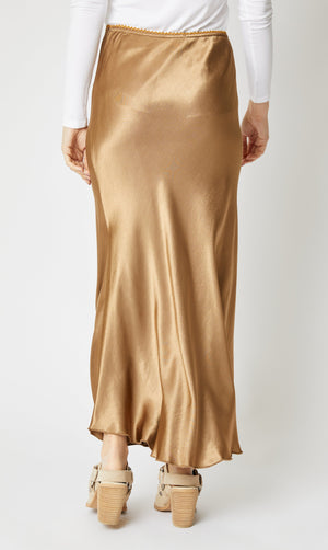 Bias Cut Satin Skirt