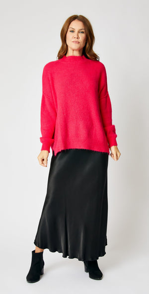 Bias Cut Satin Skirt