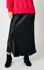 Bias Cut Satin Skirt