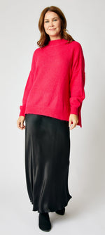 Bias Cut Satin Skirt