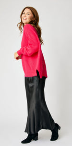 Bias Cut Satin Skirt