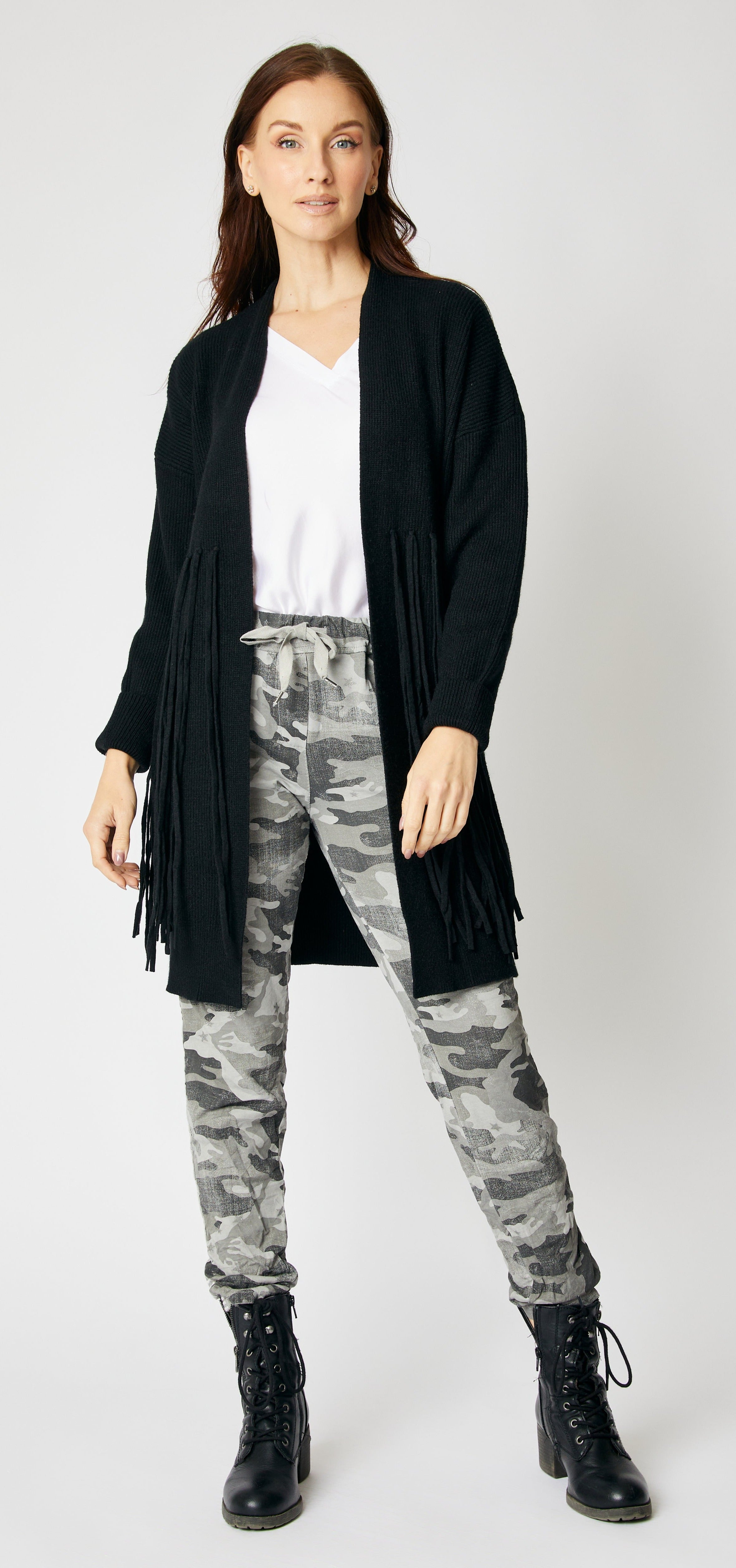 Fringe Cardigan - Jacqueline B Clothing