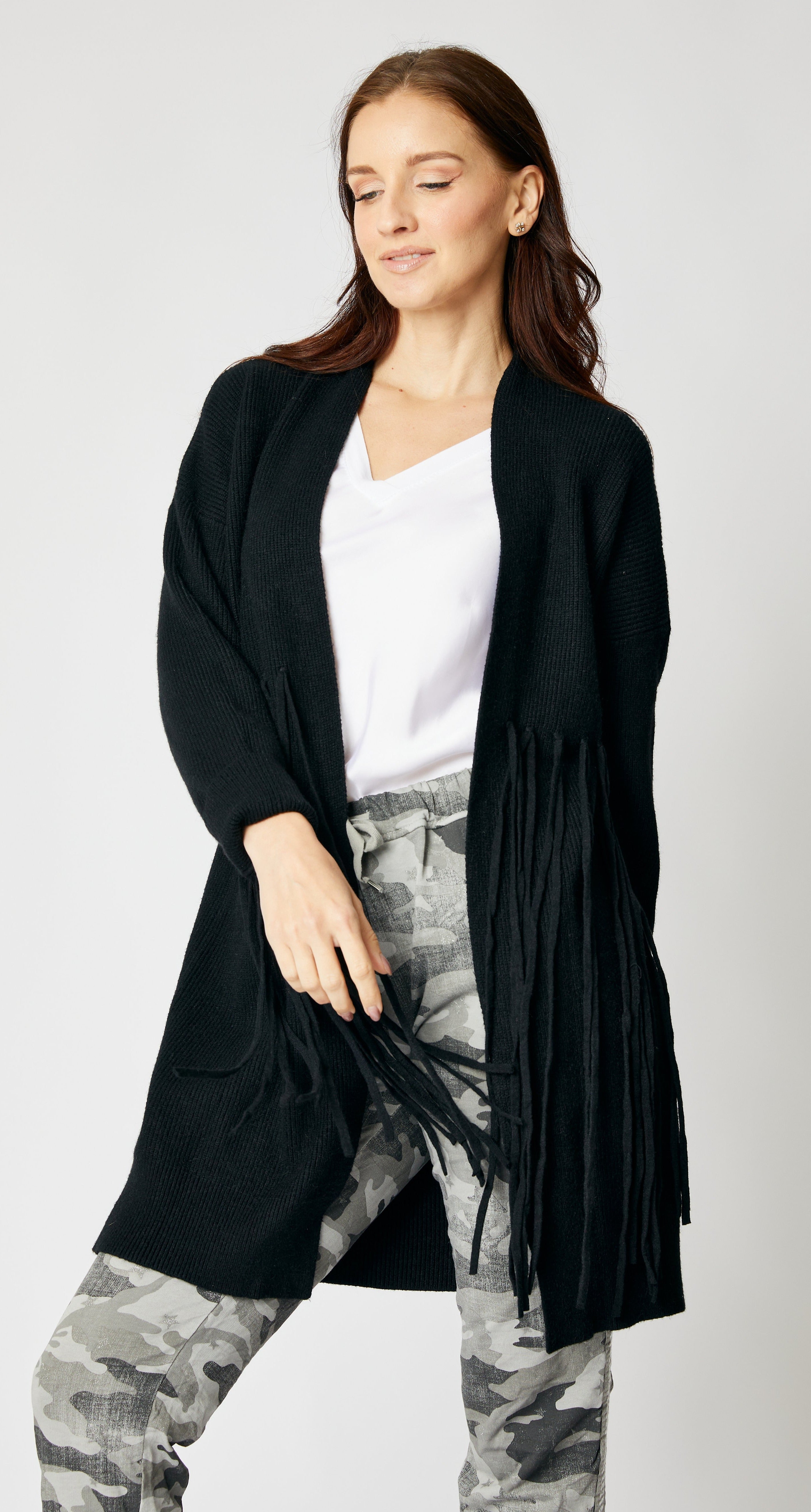 Fringe Cardigan - Jacqueline B Clothing