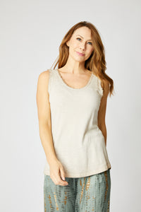 Distressed Raw Edge Tank