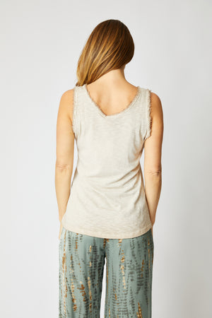 Distressed Raw Edge Tank