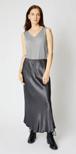 Bias Cut Satin Skirt