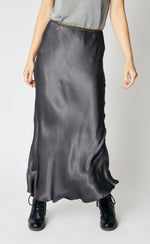 Bias Cut Satin Skirt