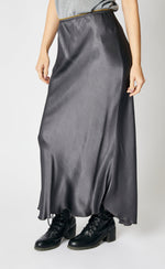 Bias Cut Satin Skirt