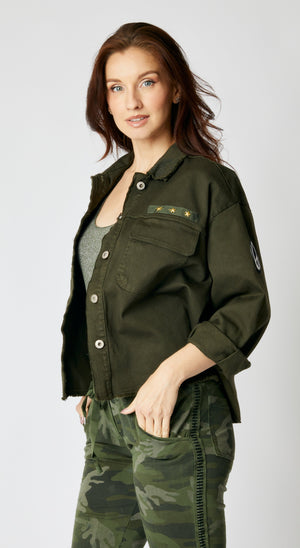 Patchwork Military Jacket