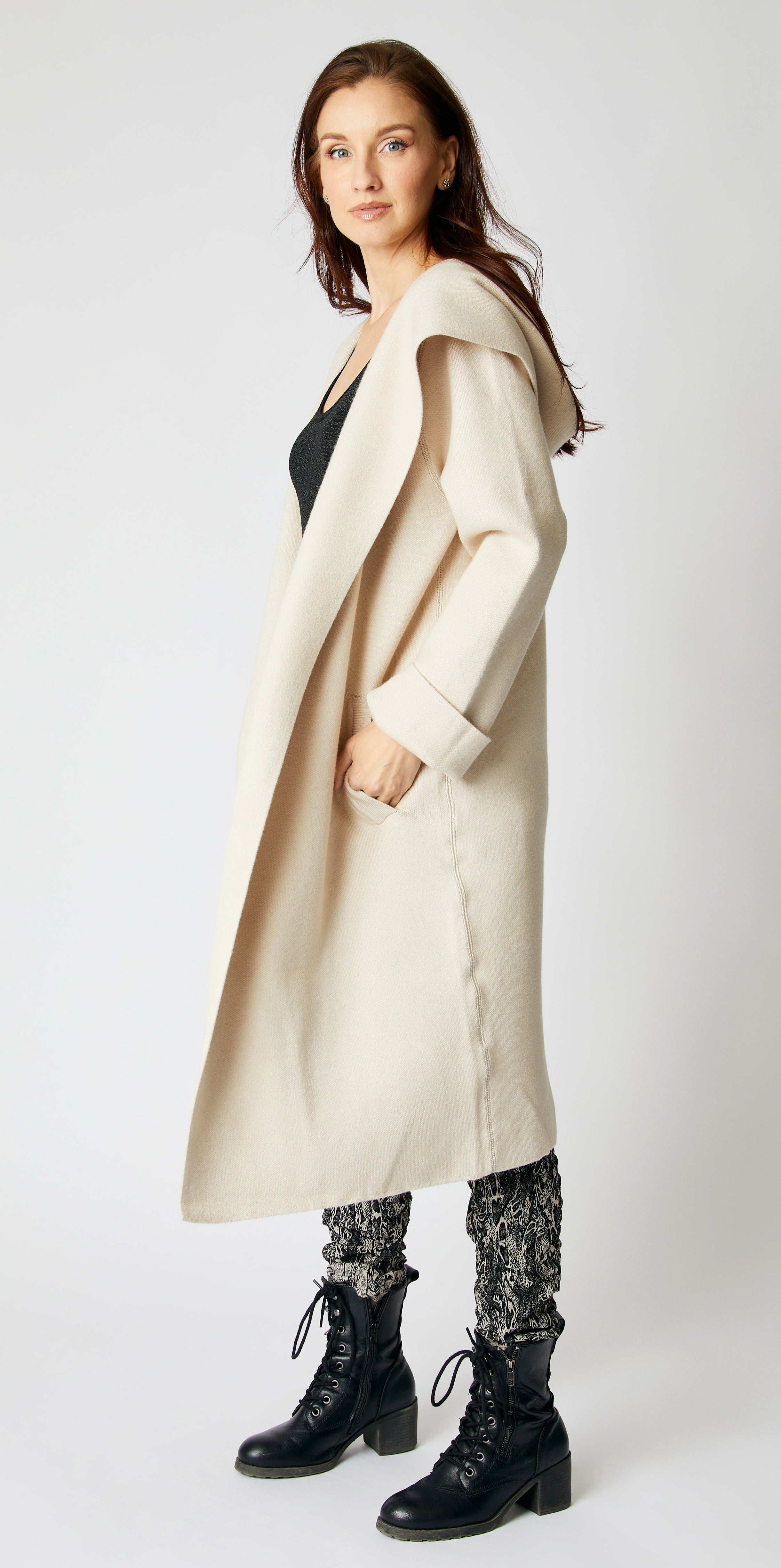 Hooded Sweater Coat