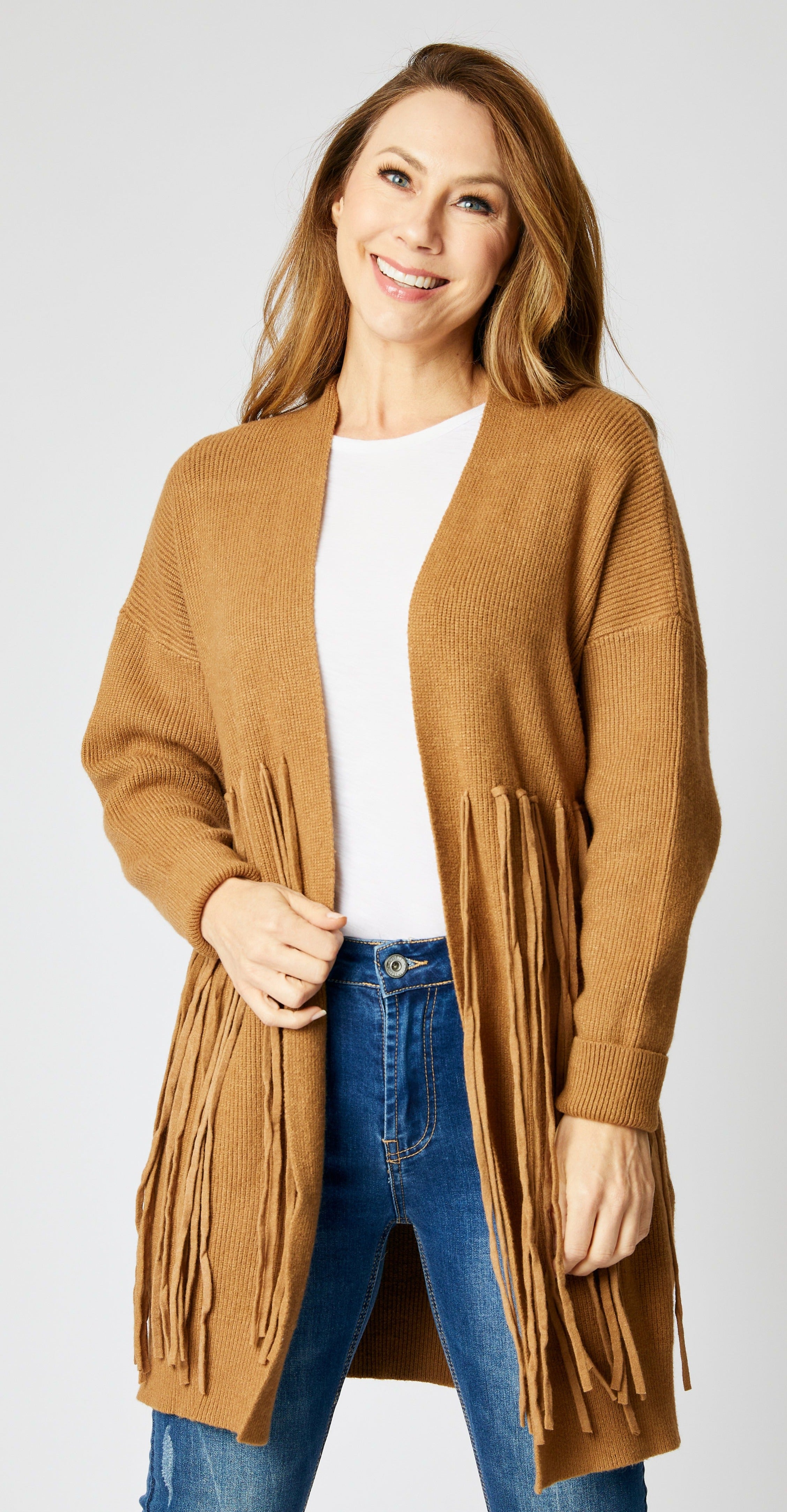 Fringe Cardigan - Jacqueline B Clothing