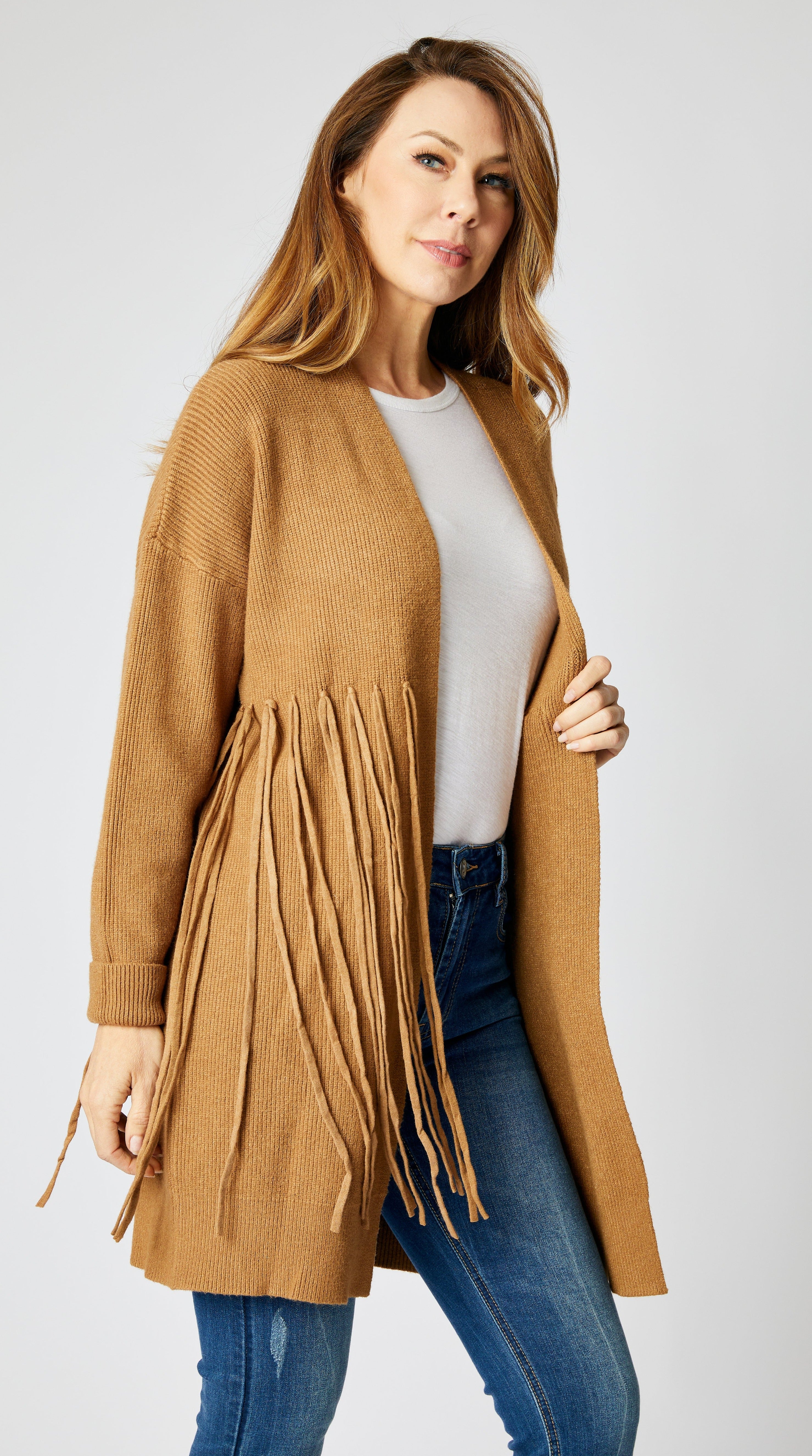 Fringe Cardigan - Jacqueline B Clothing