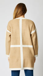 Geometric Camel Coat - Jacqueline B Clothing