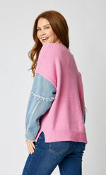 Smiley Denim Sweater