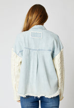 Denim & Cable Knit Shacket