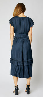 Solid Ruched Waist Dress