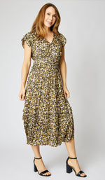 Floral Ruched Waist Dress