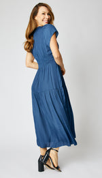 Ruched Short Sleeve Maxi Dress - Jacqueline B Clothing