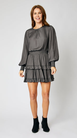 long sleeve jackie dress Black Tweed Long Sleeve Jackie Dress