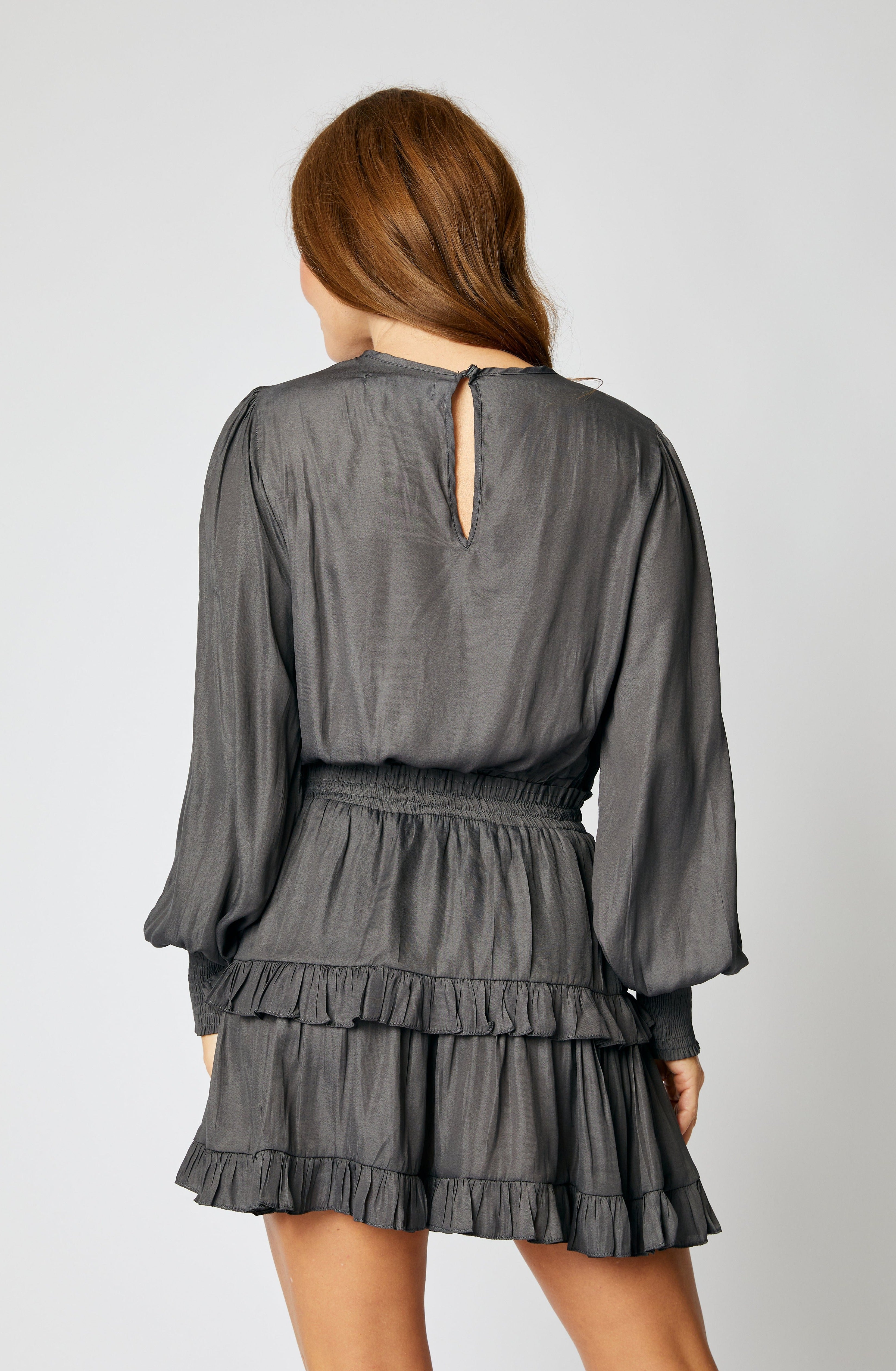 Long Sleeve Dress w/ Double Layer - Jacqueline B Clothing