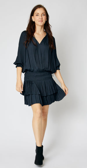 3/4 Sleeve Drop Waist Dress - Jacqueline B Clothing