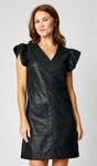 Faux Suede Pocket Dress