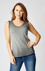 Distressed Raw Edge Tank