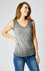 Distressed Raw Edge Tank