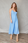 Spaghetti strap linen dress