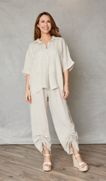 Linen Draw Cord  Botom Pant