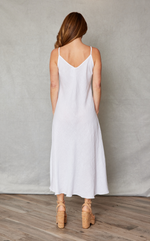 Spaghetti strap linen dress