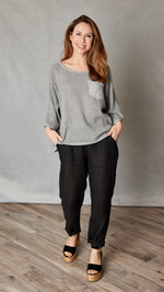 Open Weave 3/4 Sleeve Pocket Top (3 Colors)