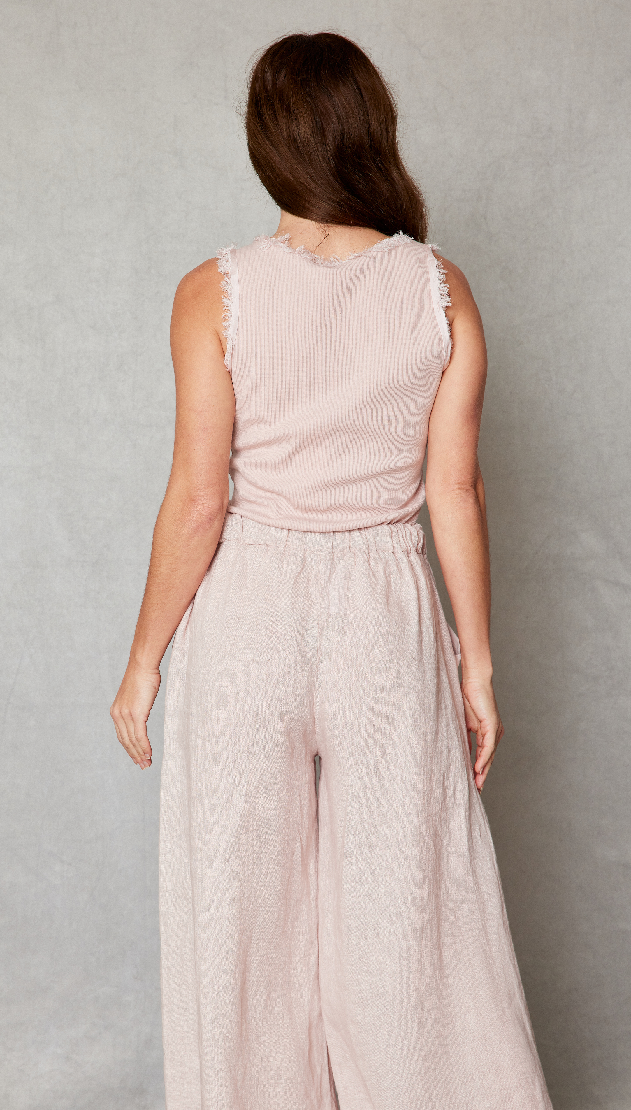Knit Satin Trim Tank
