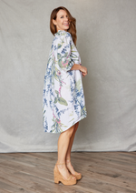 Linen Floral Shirt Dress