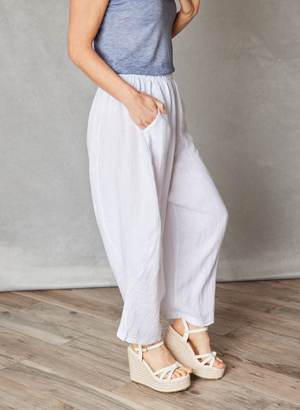 Linen Pant with Side Inset