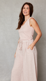 Knit Satin Trim Tank