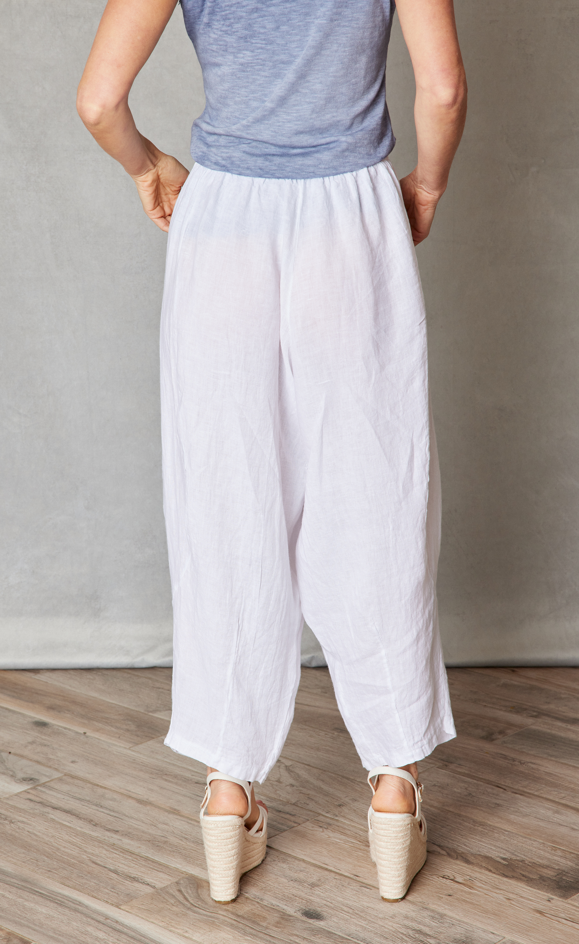 Linen Pant with Side Inset