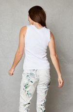 Knit Satin Trim Tank